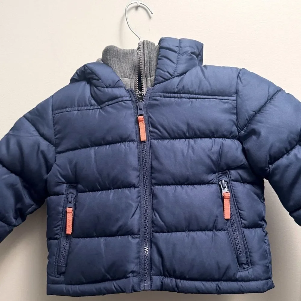 S ROTHSCHILD & CO NWT Baby Boys Puffer Jacket With Fleece Bib 18 month